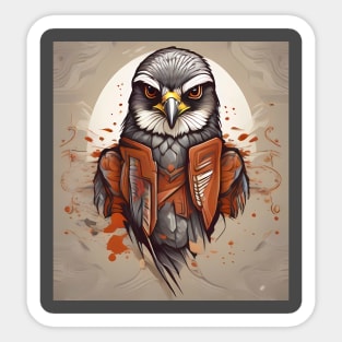 bird, cool ancient falcon Sticker